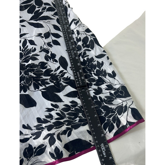 ASO Vampire Diaries Sz 6 Sundress Fit Flare Black Floral Ruching Sleeveless - Picture 10 of 12